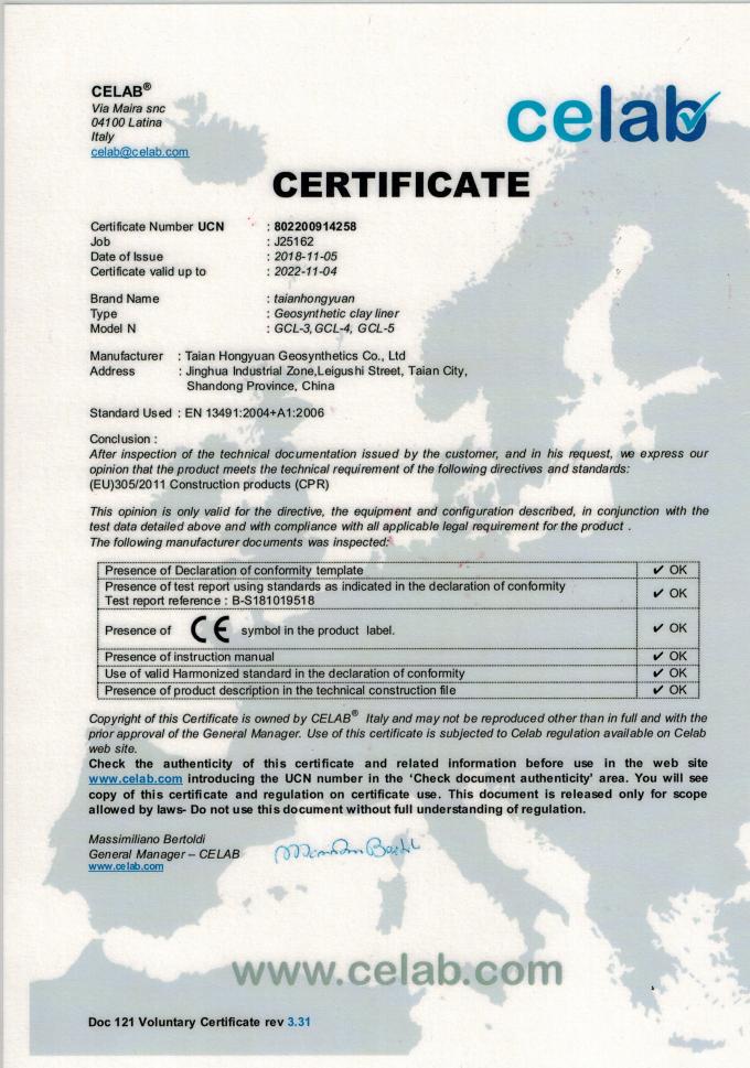 Geotextil de bentonita para el revestimiento de estanques Bentonita natural de sodio revestimiento de arcilla geosintética 15