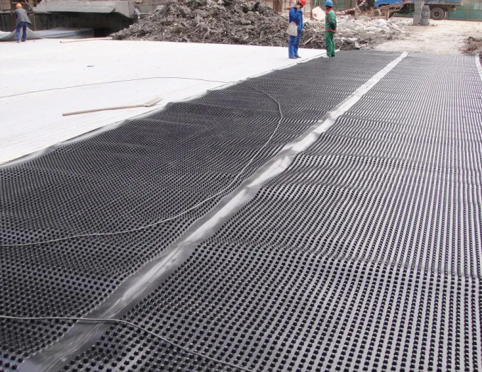 Rectángulo impermeable HDPE tablero de drenaje de membrana de hoyuelo para techo verde 8
