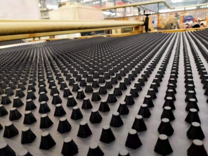 Rectángulo impermeable HDPE tablero de drenaje de membrana de hoyuelo para techo verde 7