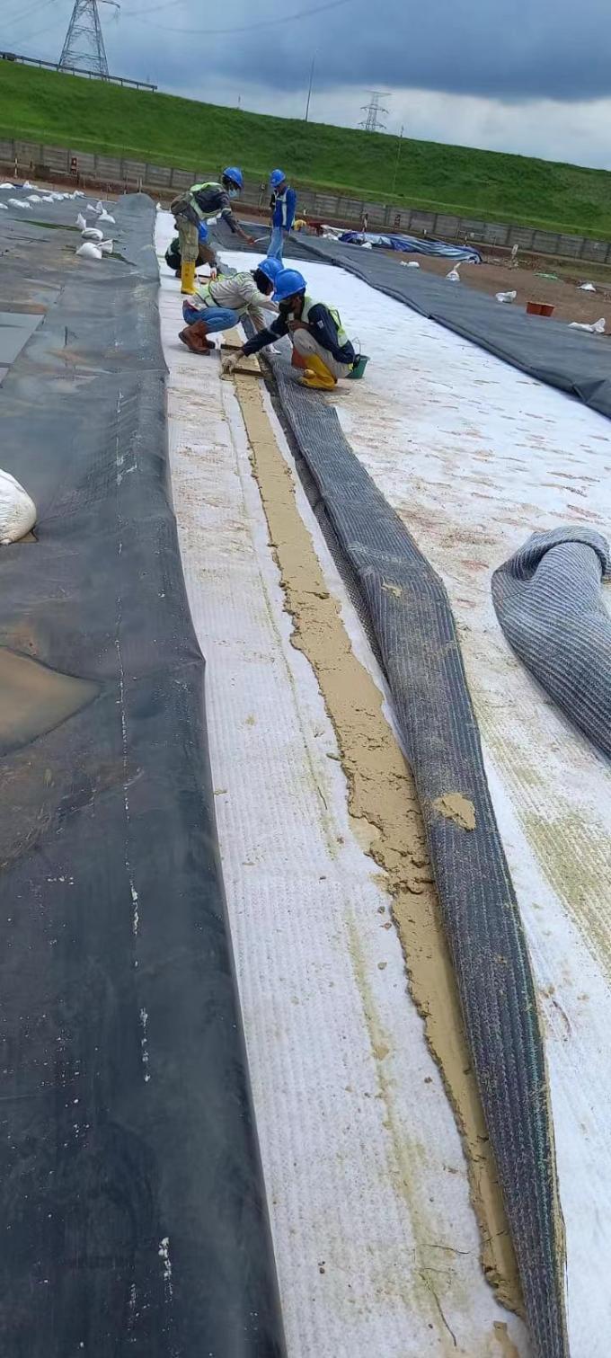 Revestimiento de arcilla geosintética de alta resistencia a la tracción con esterilla de membrana de bentonita impermeable 21